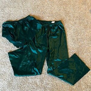 Sleep set from SHEIN, emerald green, size small.